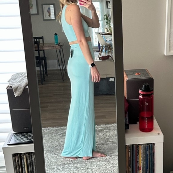 2 piece aqua dress - Picture 4 of 7